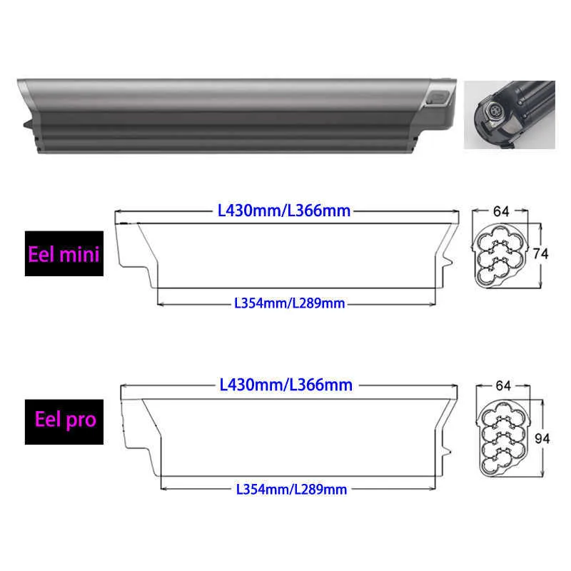 Revention Eel Mini Pro 36V Baterie 14AH 10,4AH 48V EBIKE LIUTHIUM AKTUALIZA