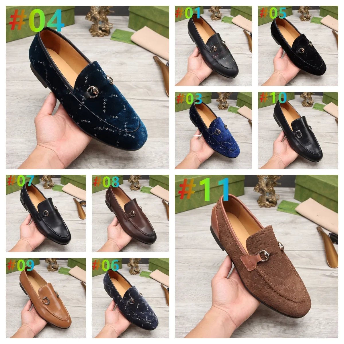 Mens loafers designers skor äkta läder män mode affärskontor arbete formella klänningskor varumärkesdesigner party bröllop platt sko storlek 6.5-12