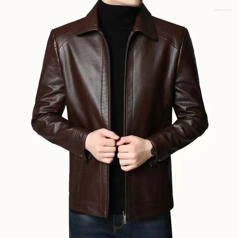 Jackets masculinos 2023 Autumn Winter Men Jacket Stand Stand Plus Velvet Gross Warm Social Mens