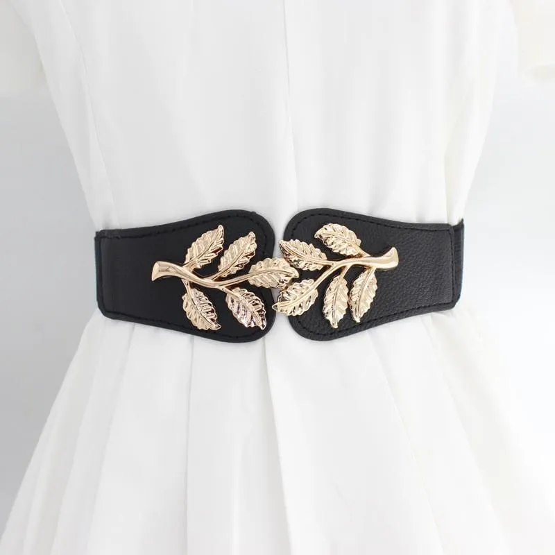 Ceinture feuille doree top