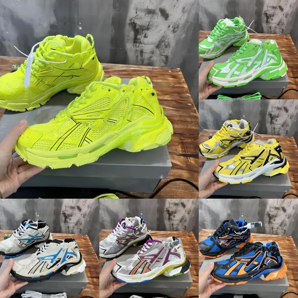 Triple S 7.0 Runner Sneaker Shoes Designer Hottest Tracks 7 Tess Gomma Paris Speed Platform Fashion Outdoor Sports Sneakers Size 36-46