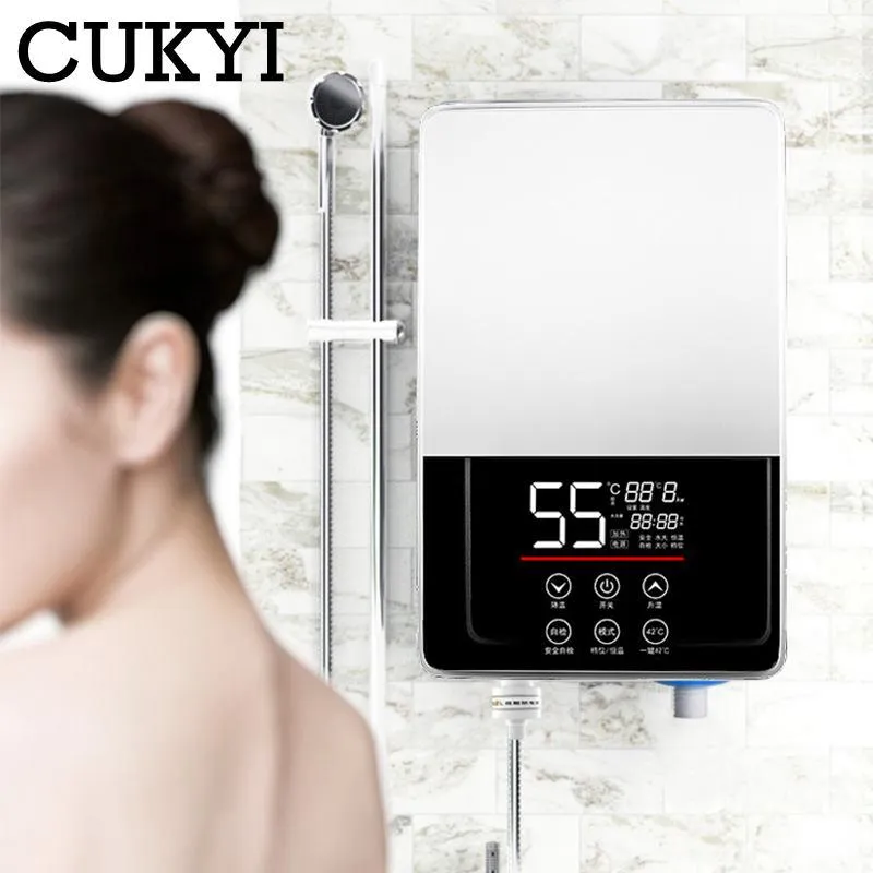 Riscaldatori Cukyi Electric Termostatic Acqua Scallo da telecomando da telecomando istantanea scaldacqua senza serbatoio per bagno doccia per bagno doccia