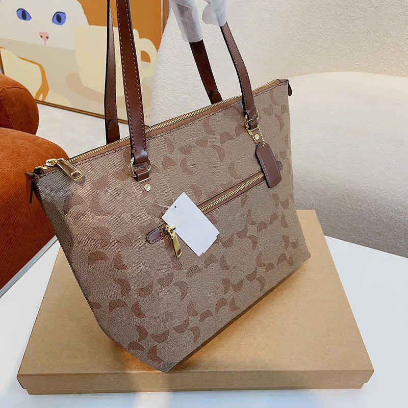 Handväska Designer Bag Tote Brown Leather Bags Lady Luxury Shopper axelväskor för kvinnor Classic Work Bag Crossbody Totes Purse 230515