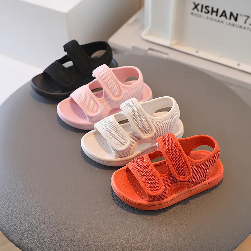 Sandaler pojkar flickor baby sommar sandaler utskärningar canvas skor mesh småbarn spädbarn espadriles skor för barn platt klackar F12194 230515