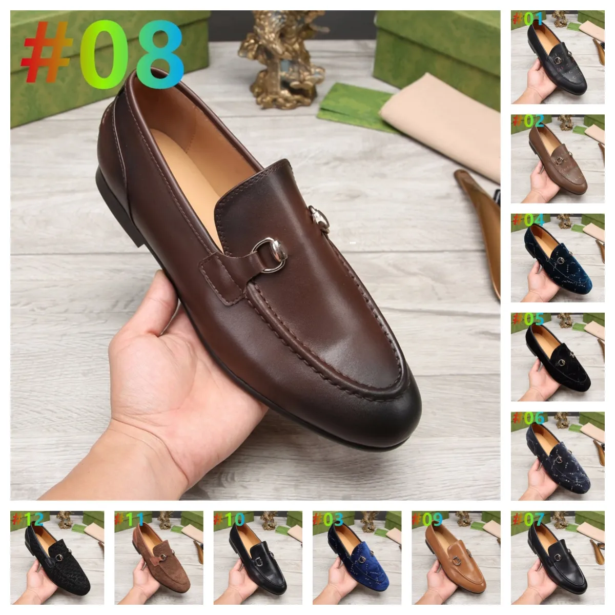 Top Herren-Loafer, luxuriöse Designer-Schuhe aus echtem Leder, braun, schwarz, lässige Designer-Kleiderschuhe für Herren, Slip-on-Hochzeitsschuhgröße 6,5–12