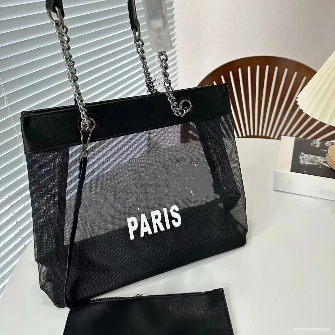 Chanel black mesh tote 2025 bag