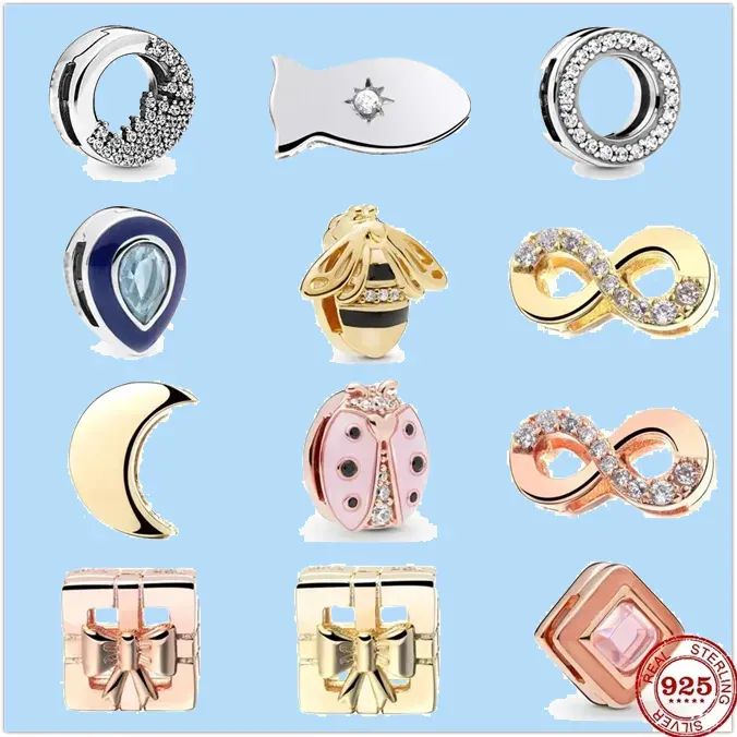 925 charm beads accessories fit pandora charms jewelry Wholesale Sparkling Circle of Clip Reflexions Bead