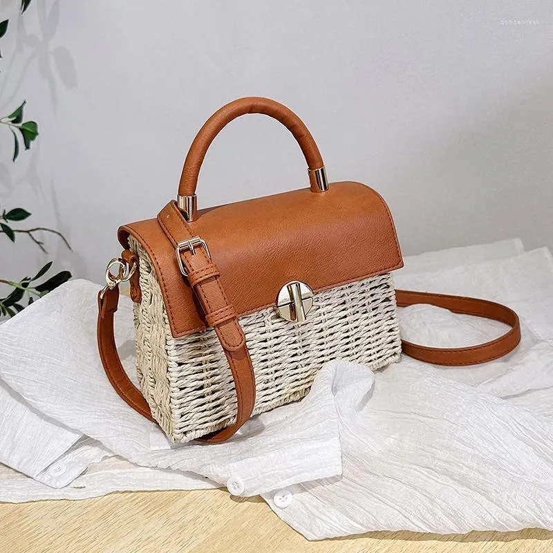 Hand Woven Black Straw Straw Evening Straw Shoulder Bag Perfect