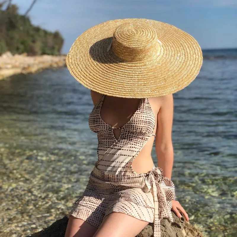 Womens Summer Jenni Kayne Straw Hat With Wide Brim, UV Protection, And Flat  Design In White And Black Ribbon From Elobleamate, $28.18
