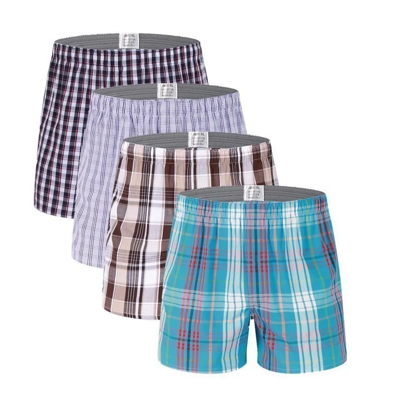 Underbyxor 4st/mycket högkvalitativa sexiga män underkläder boxare bomull calzoncillos hombre cueca boxer män boxer shorts manliga stammar märke 230515