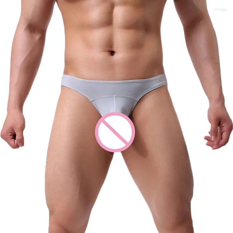 Underbyxor sexiga herrar underkläder tränger thongs is silk elefant stam trunk mäns bikini glider trosor shorts cueca gay thong