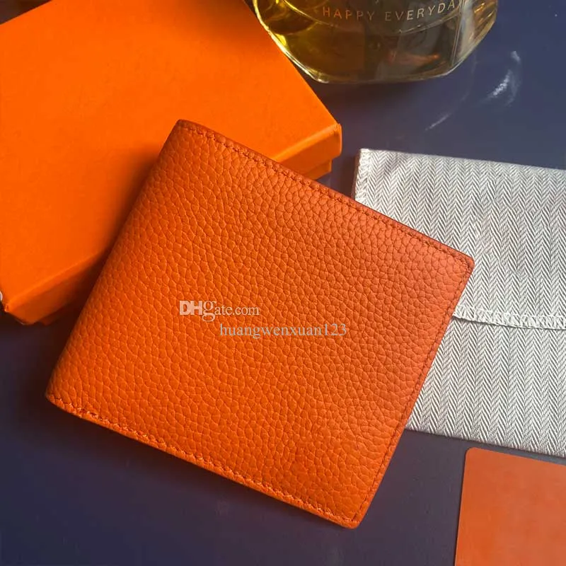 Män lyxiga plånbok Kvinnor Designerkorthållare 5A Äkta läder Korta plånböcker Högkvalitativa kreditkortshållare Parisisk stil enkel handväska pengar ficka