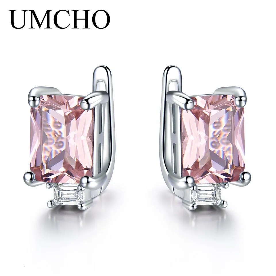 BUFF EAR UMCHO SOLID SOLID 925 BRIAÇÕES DE CLIPE DE PRATA STERLING ROSES FEMANHAS MORGANITE PLEGONES PLEGONES DE MODAGEM DE MODAGENS PRESENTES 230512