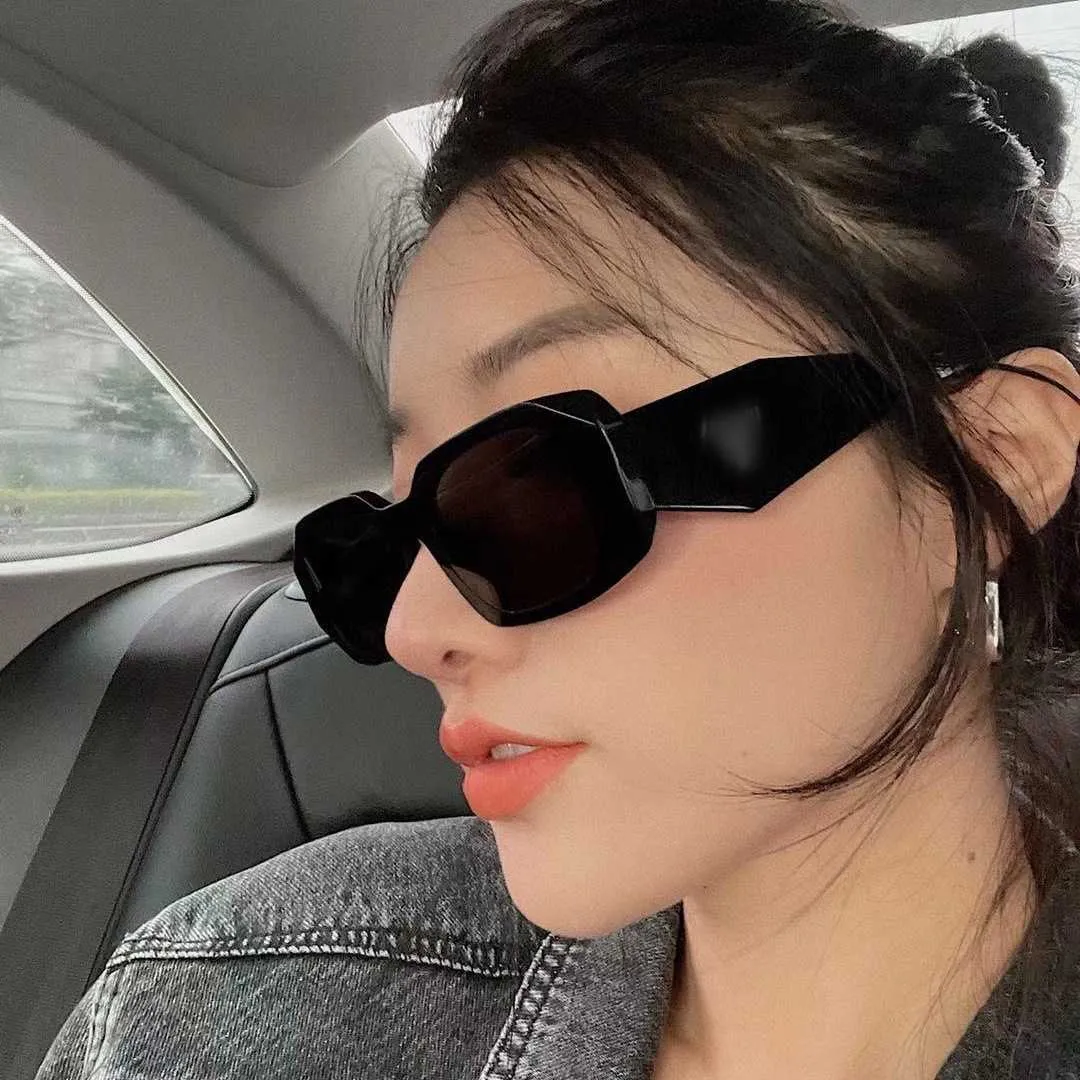 Designer Triangular signature cool sunglasses luxury Super high quality P's 2022 new female fashion personality wide feet irregular plates small face