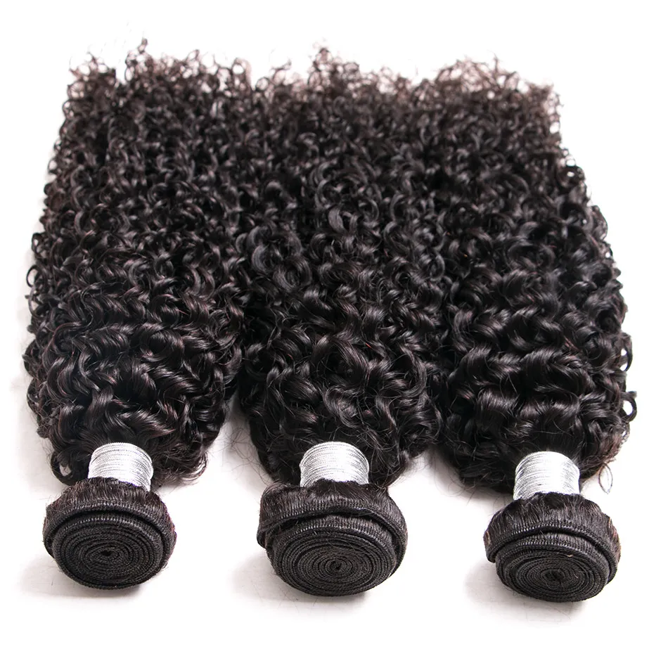 4pcs lot top quality 1b kinky curls virgin malaysian hair bundles with 4x4 lace closure with baby hair