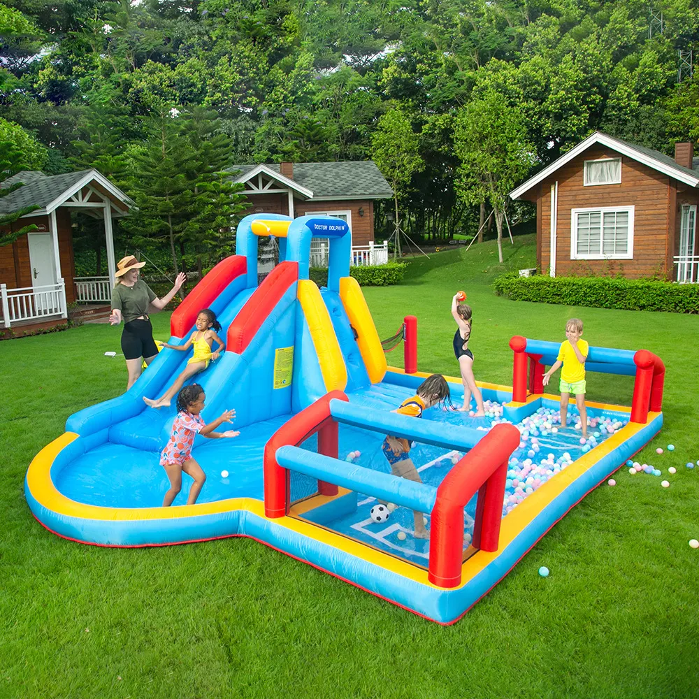 Multi Functional Inflatable Soccer Playground For Kids Backyard ...