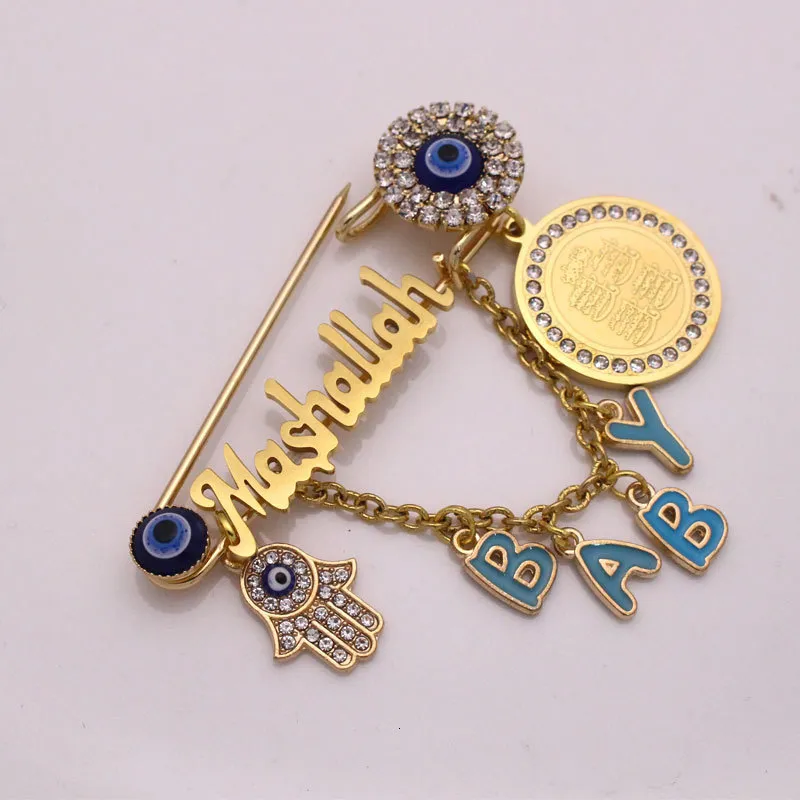 Customized Brooch Pin Customize Name Islam Muslim Mashallah Four Qul Suras Baby Brooch Pin 230515 From Lian05 11.57 DHgate.Com
