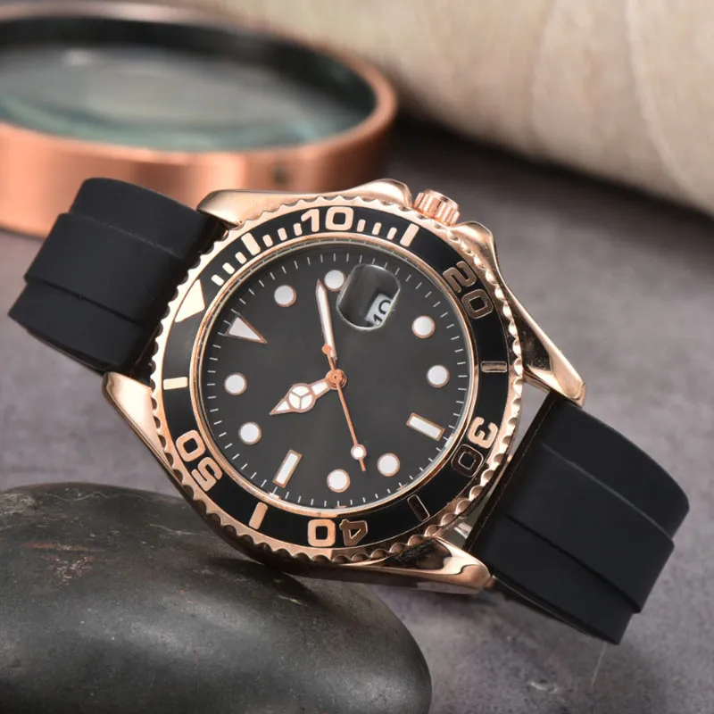 Automatyczna randka luksusowy zegarek mody mężczyźni i kobiety gumowe pasy kwarcowe zegarki zegarki