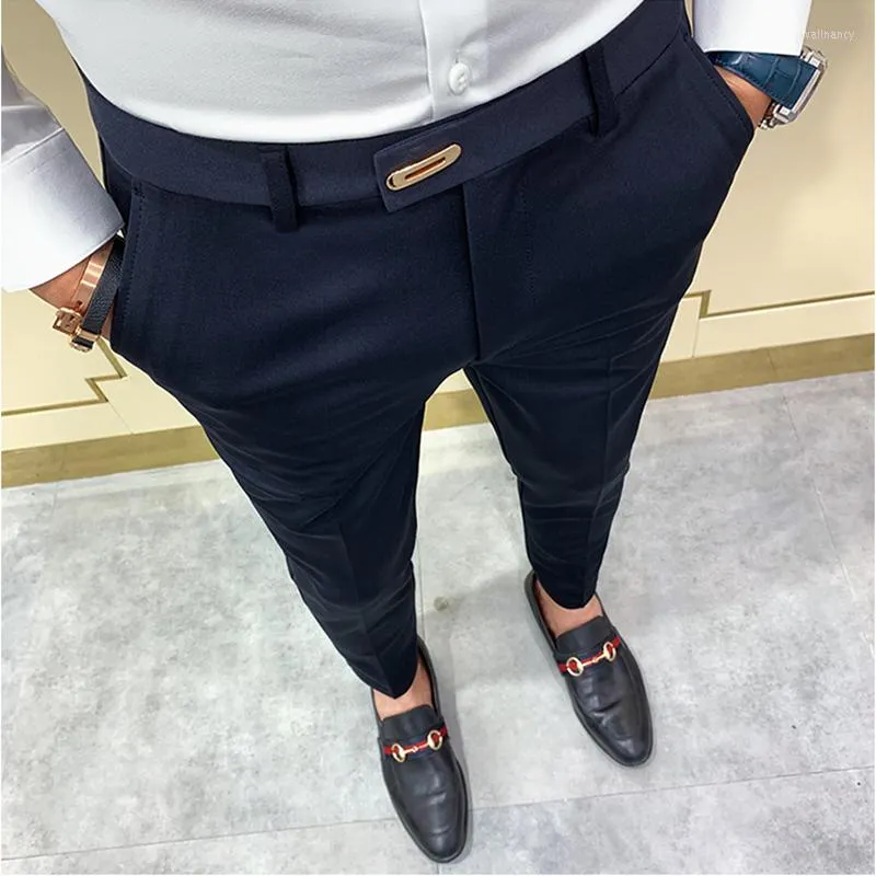 Ankle length dress pants mens sales