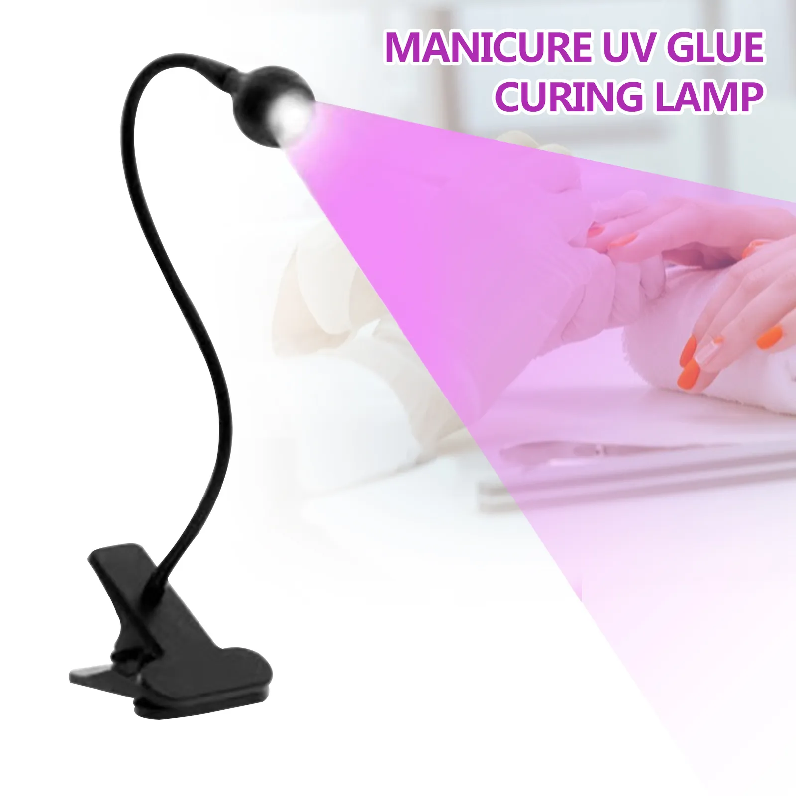 Lampe à colle UV USB 3W Ultraviolet LED violette USB avec clip et  interrupteur pour la