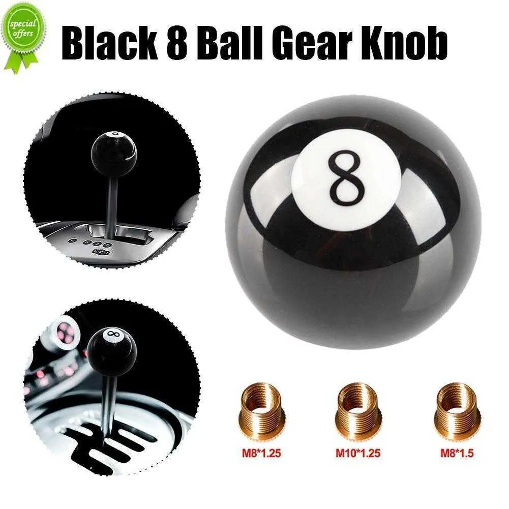 Universal Black Acrylic 8 Ball Gear Shift Knob With M8/M10 Threaded
