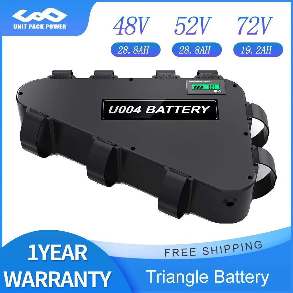 60V 24AH Triangle Battery 52V 20AH EBike Battery with Charger 21700 Huge Capacity 3000W 2000W Super Powerful forBafang Motor Kit