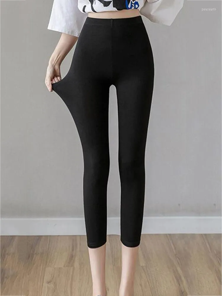 Mallas de mujer Modal Medias Sólido Casual Mujer Elástico Moda Pantalones de cintura alta Entrenamiento Fitness Negro Gris Blanco Correr Gimnasio Leggins