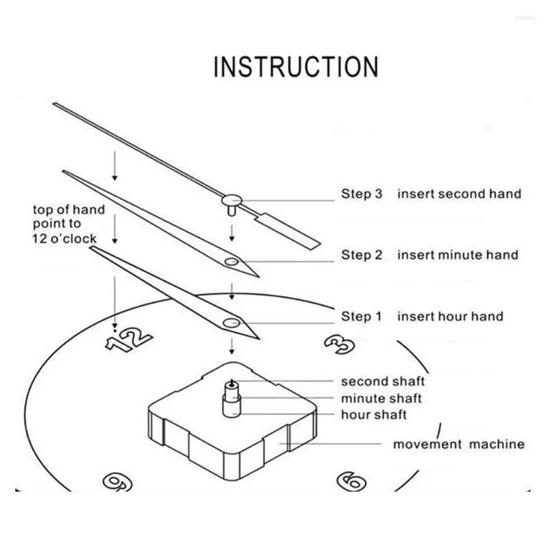Relógios de parede Mecanismo colorido de kit de bricolage para peças de relógio Quartz Minuto Minuto de Mandamento Decoração Home Decoração
