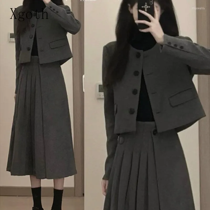 Grey skirt for work online