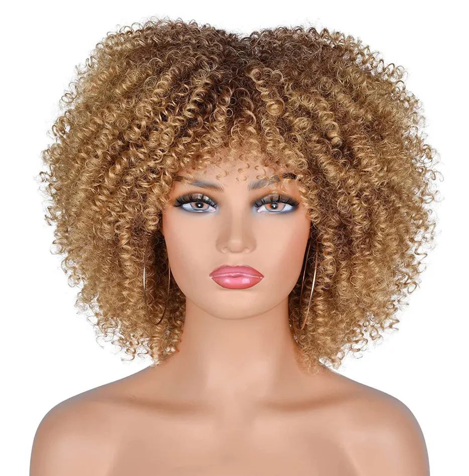 The Latest 12inch Explosive Wig With Small Curly Kinky Curly Fluffy