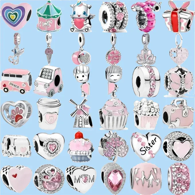 925 Charm Boncuk Aksesuarları Fit Pandora Takılar Takı Bruno Unicorn Sallanan At Cazibesi Aşk