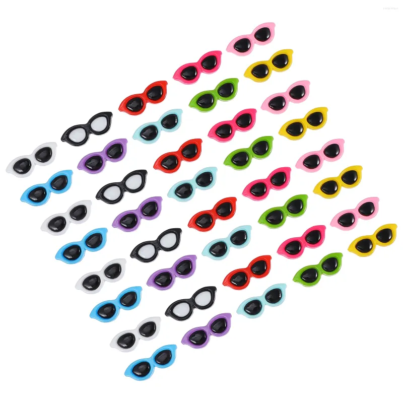 Bouteilles de stockage 40 pièces petite résine lunettes de soleil charme pour bricolage pince à cheveux coque de téléphone Scrapbook artisanat