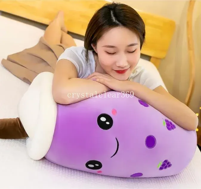 Boba Plushies Bubble Tea Plush Toys Kawaii Plush Cup Shaped Pillow Real Life Food St￭ Soft Back Cushion Kid Birthday Gift I4575322915