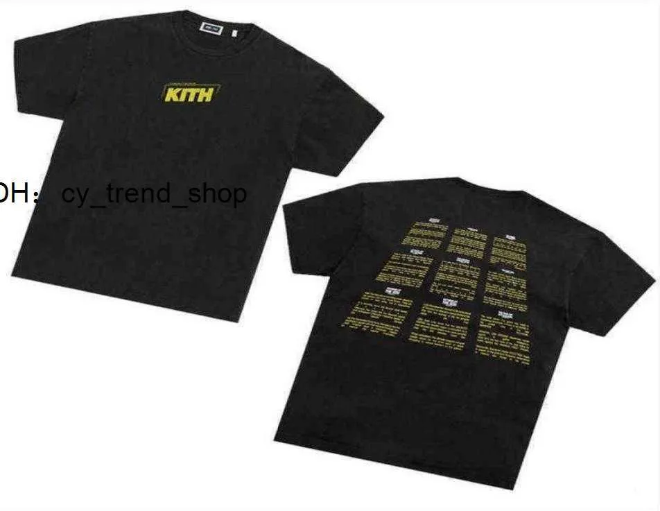 Koszule designerskie dla mężczyzn Kith Diamond Krótkie rękawe Zwykły czarny tshirt moda marka odzieży okrągła szyja Slim Social Spirit Guy H33747181