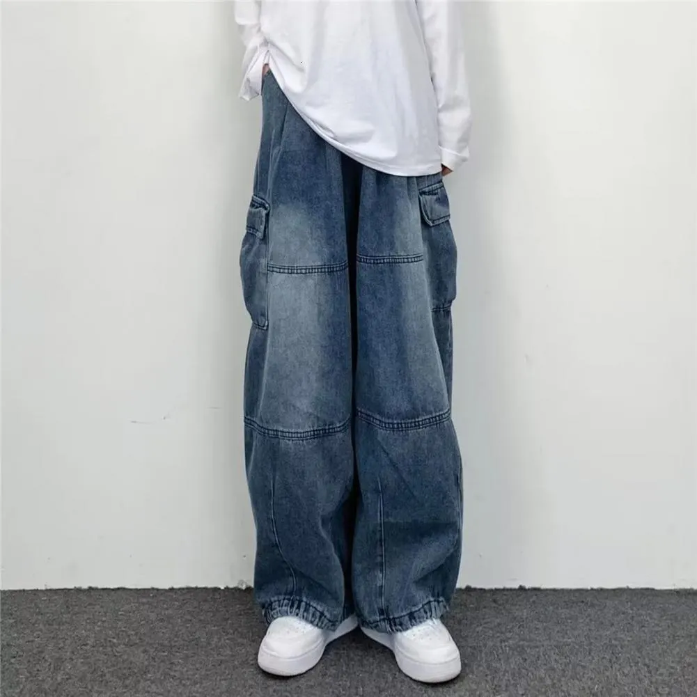 Herren Jeans Damen Vintage Y2K Streetwear Baggy Cargo Hohe Taille Gerade Weite Beinhose Denim Hose Fairy Grunge Alt Kleidung 230516