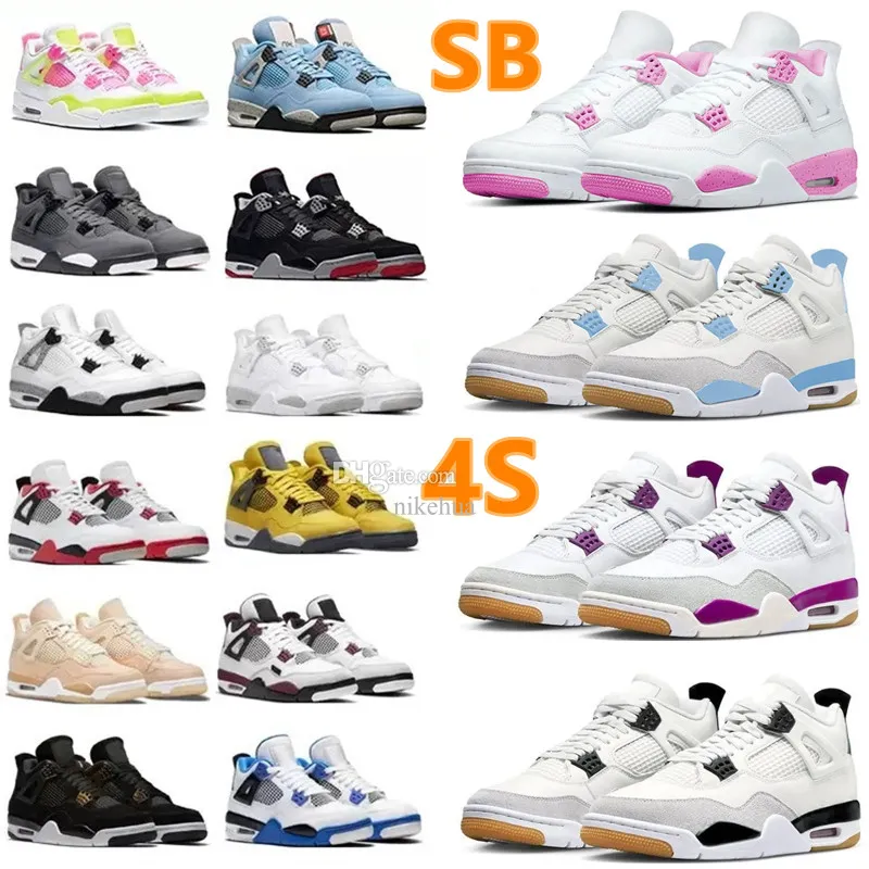 Basketball Shoes 4s Pink Oreo Thunder Sapphire Dark Blue Bred