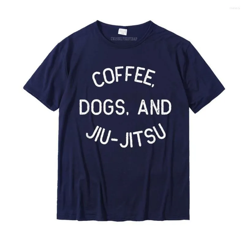 Men's T Shirts Coffee Dogs Jiu Jitsu Shirt For BJJ Jujitsu Gift Designer Printed On Tshirts Cotton Men's
