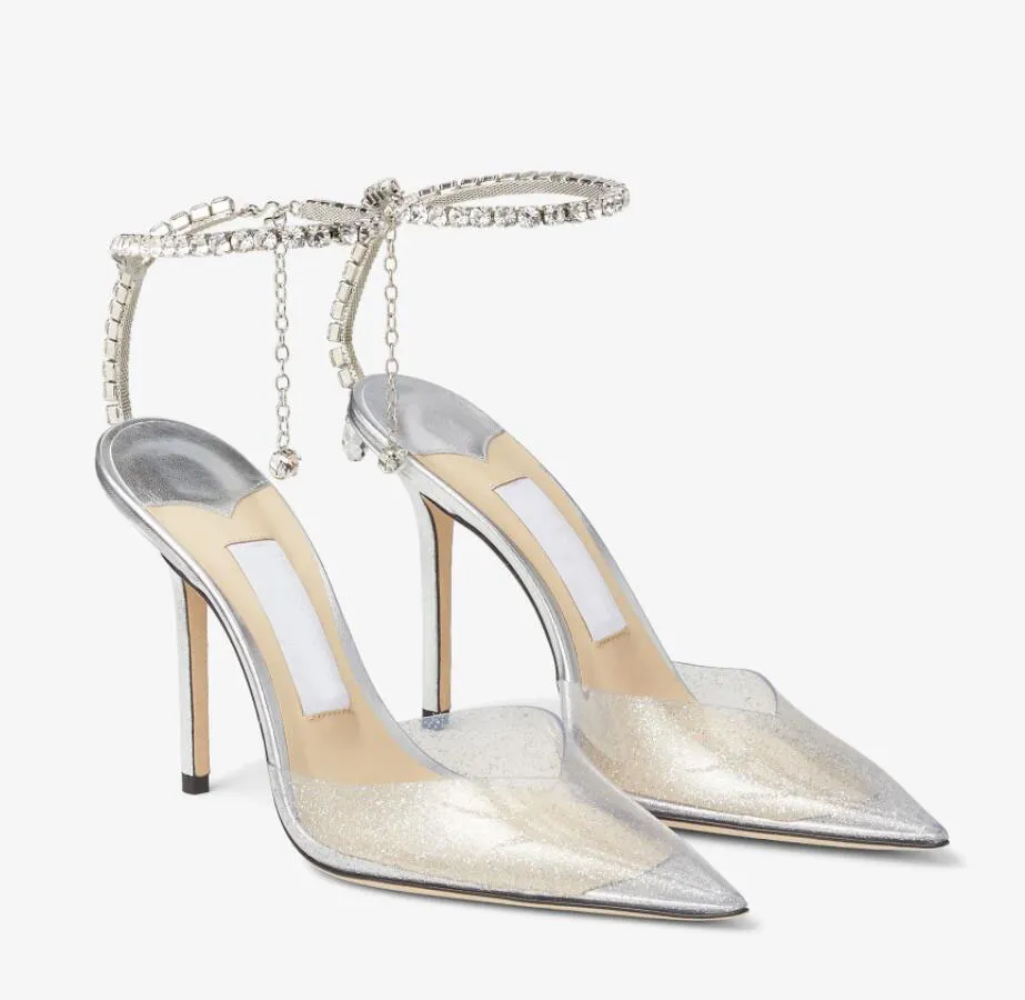 Sapatos Femininos De Cetim Com Bico Fino E Tira No Tornozelo De Cristal,  Salto Alto, 100 Mm, Sapatos Elegantes Para Festa De Casamento De $321,73 |  DHgate, image size:923x900