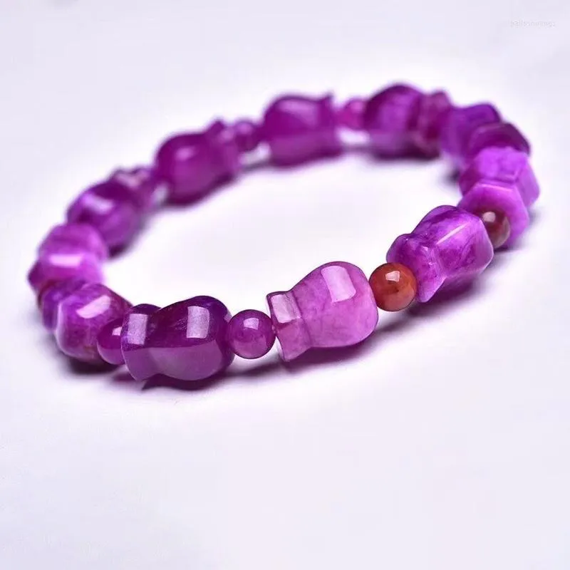 Strand Wholesale Purple Dragon Crystal Bracelet Vase Shape Beads Bangles For Women Single Lap Fashion Jewelry JoursNeige