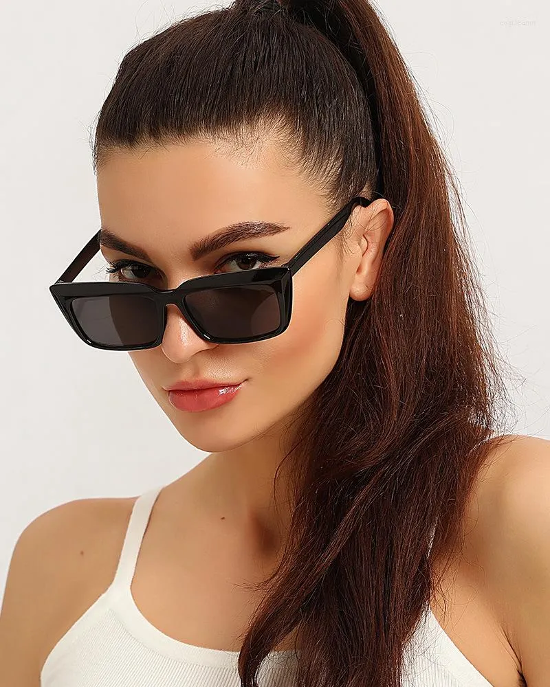 Lunettes de soleil diamant carré femmes marque petite taille cristal lunettes de soleil dames 2023 dégradé Oculos miroir nuances UV400