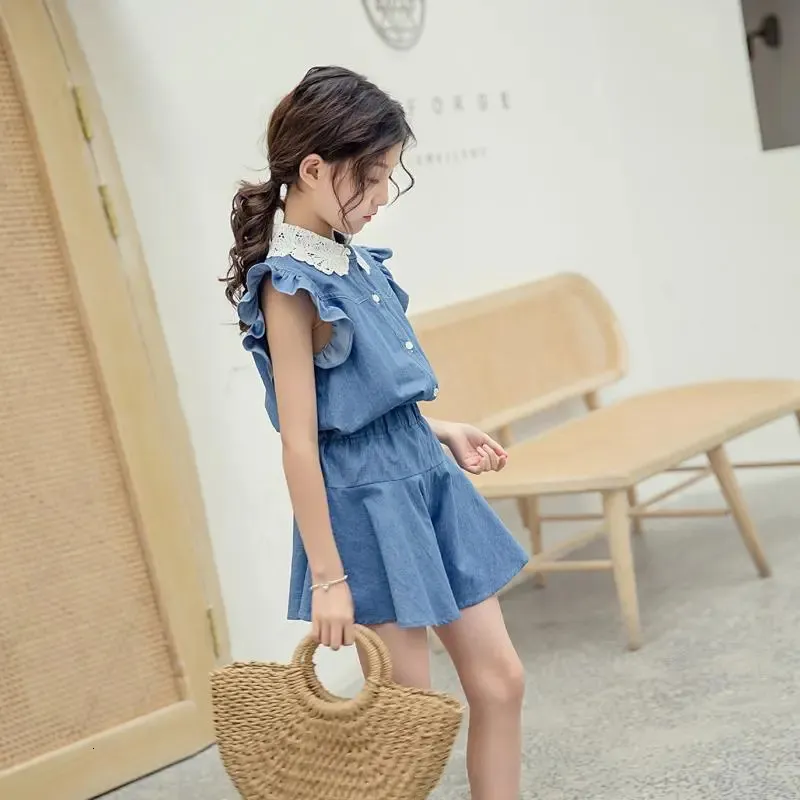 Denim outfit for girls sales