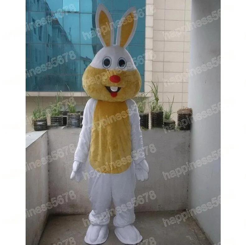 Simulatie Easter Rabbit Mascot Costumes Unisex Cartoon Character Outfit Pak Halloween volwassenen Maat Verjaardagsfeestje Outdoor Festival Jurk