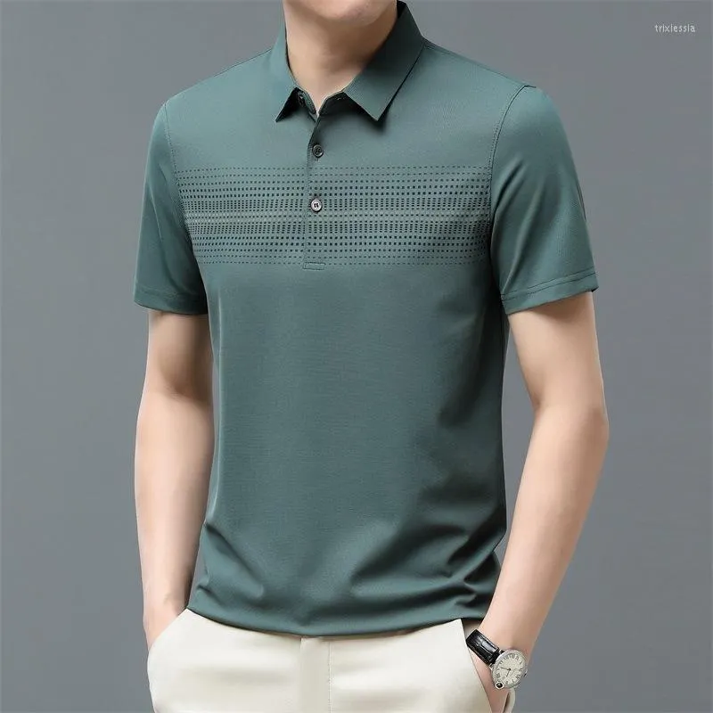 Мужские рубашки T Casumanl Summer Men Men 2023 Модные клетчатые печати с коротки