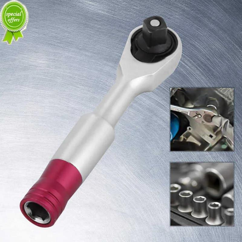 Yeni 1/4 "Mini Tork Cırcır Anahtarı 100mm Soket Anahtarları Araç Bisiklet Arabası Elde Taşınan Sökme Araçları için Onarım Aracı