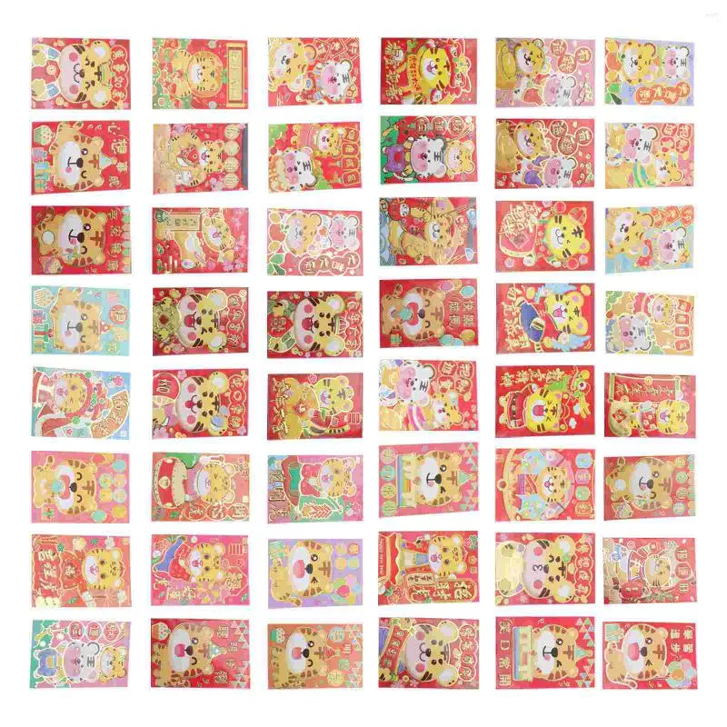 Gift Wrap Envelopes Chinese Year Spring Festival Hong Bao Red Zodiac Money Hongbao R Favor Bags Pockets 2023 Animal Wedding