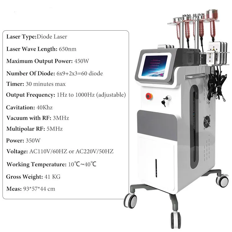 Vakum kavitasyon sistemi için iyi ve kilo kaybı radyo frekansı Lipo 40K kavitasyon RF Zayıflama kavitasyon 40K