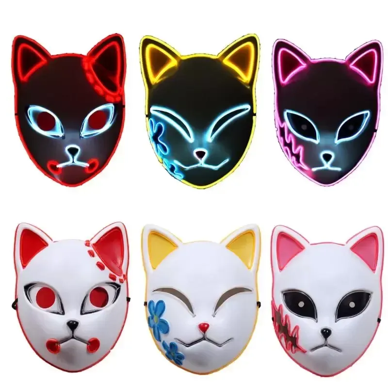 Samurai Mask Pp Supm Máscara De Estilo Antiguo Para Mujer, Máscara Japonesa Kabuki Kitsune, Máscaras De Cosplay Pintadas A Mano Para Mascarada Disfraz Zoro