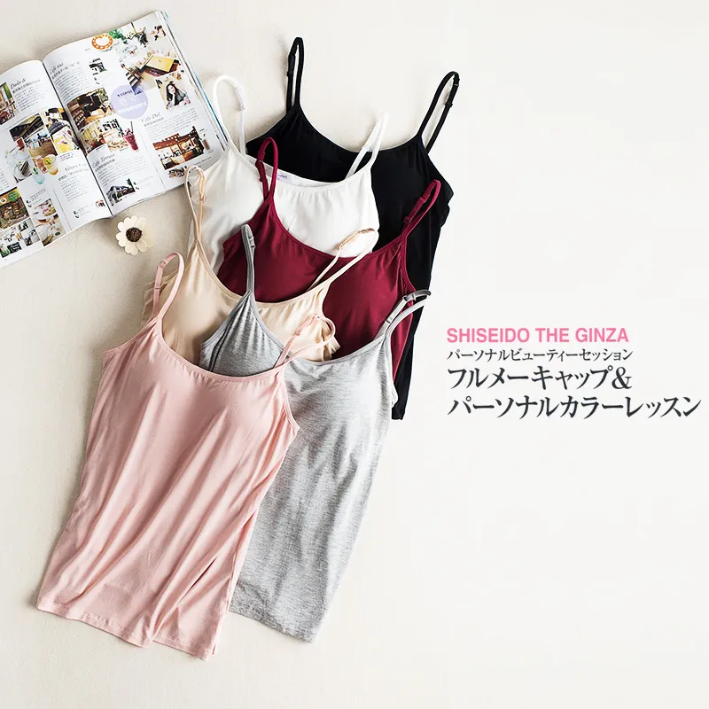 2023 Spring Womens Modal Spaghetti Strap Tank Top With Padded Bra, Built In  Fitness Tank Tops And Modular Fit 230515 From Xuan04, $10.26