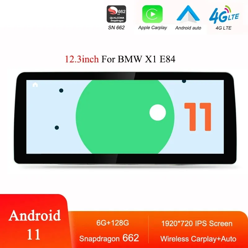 12.3 '' Android 11 SN662 Auto Radio Multimedia Player voor BMW X1 E84 2009-2015 WiFi 4G Sim CarPlay Auto GPS Navi Unit