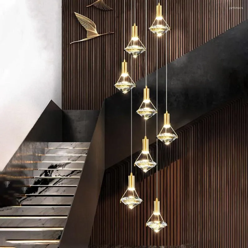 Ljuskrona Kort design Crystal Chandelier Modern Living Lighting Dining Room Hanglamp Bedroom Cristal Luminaire Plafonnier